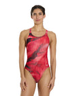 Speedo Women's Linear Lava Leaderback One Piece Swimsuit
