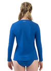 Dolfin Women's Solid Crew Neck Long Sleeve Rash Guard