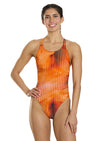 Speedo Women's Linear Lava Leaderback One Piece Swimsuit