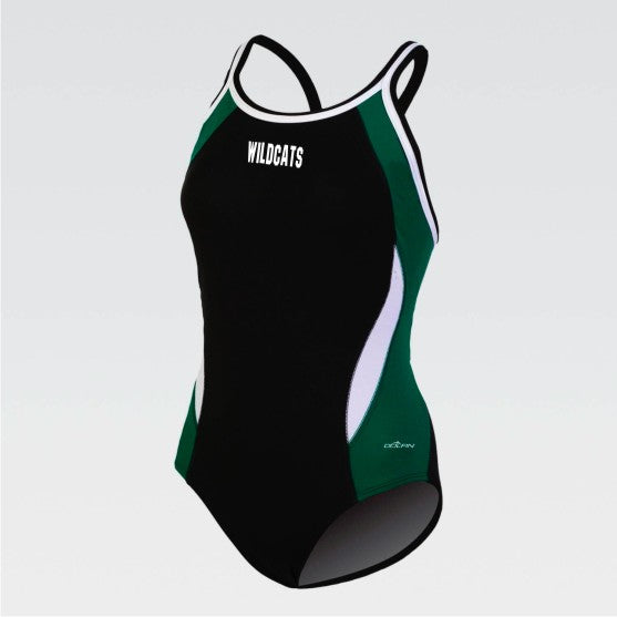 ALPENA HS DOLFIN COLOR BLOCK DBX BACK W/ LOGO FRONT CHEST