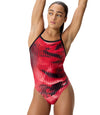 Speedo Women's Linear Lava Turnback One Piece Swimsuit