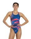 Speedo Women's Linear Lava Leaderback One Piece Swimsuit