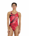 GIGCC THICK STRAP Women's Linear Lava Leaderback One Piece Swimsuit