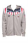 Arena Hooded USA Zip Up Jacket